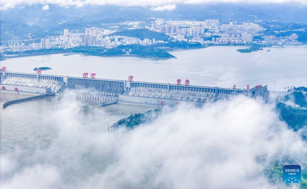 View of Three Gorges Dam in Yichang, C China